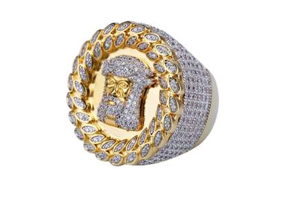 Iced Out Jesus Face Hip Hop Ring